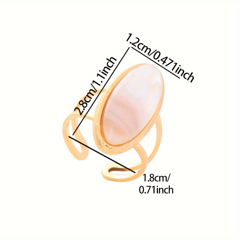 טבעת נירוסטה גיאומטרית שיקית, - תכשיט מושלמת ושימי שיקית אופנה לנשים מתנה