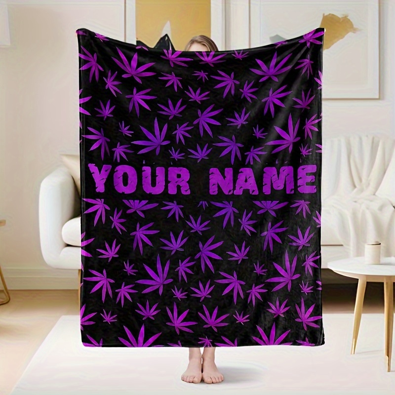 

Personalized Purple Decoration Fleece Blanket Purple Decoration Blanket Sofa Bed Blanket, Bedding Set Blanket Decoration Size,