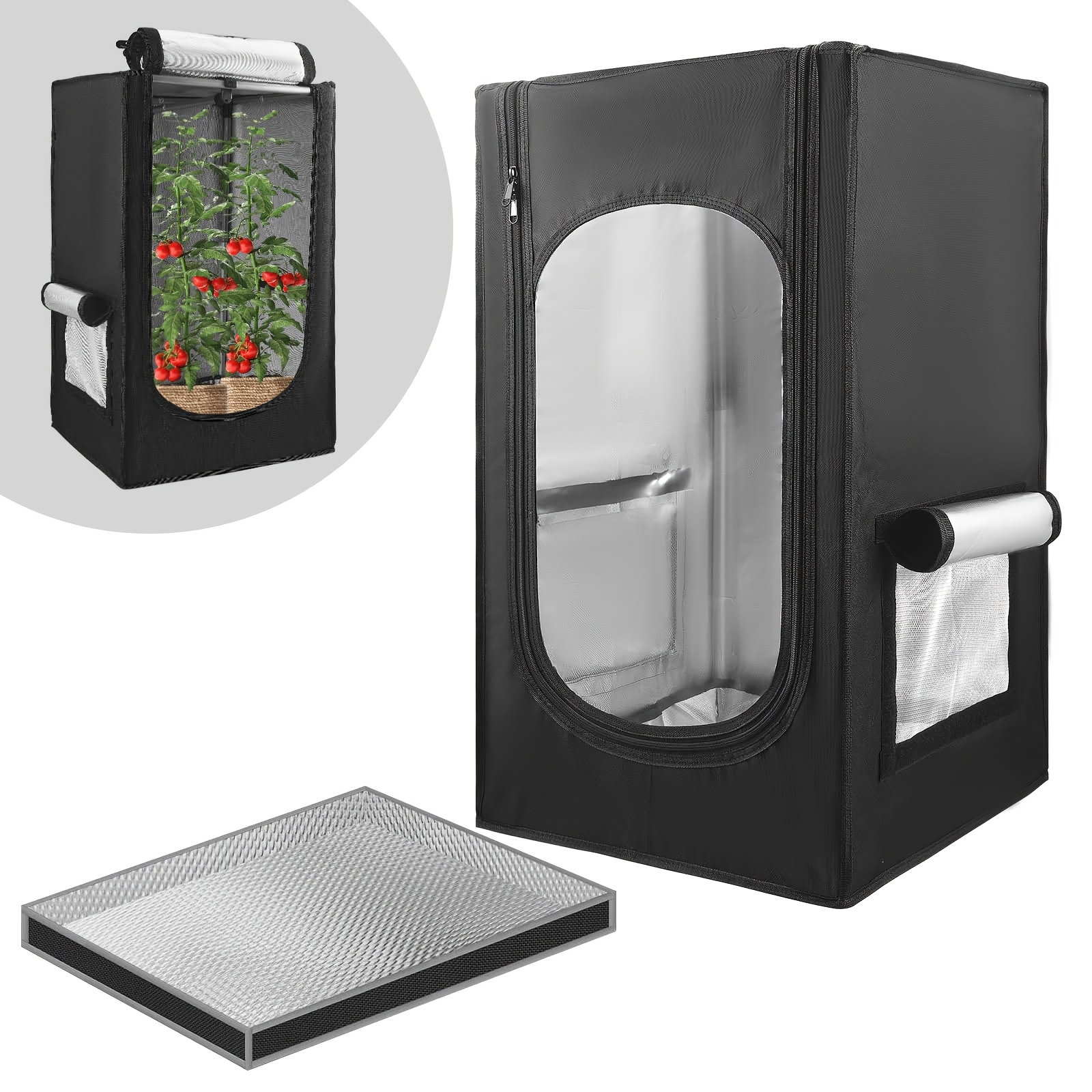 45x45x75cm Grow Tent, Light-proof Zipper, Observation Window, Hydroponic Indoor Greenhouse For Vegetables