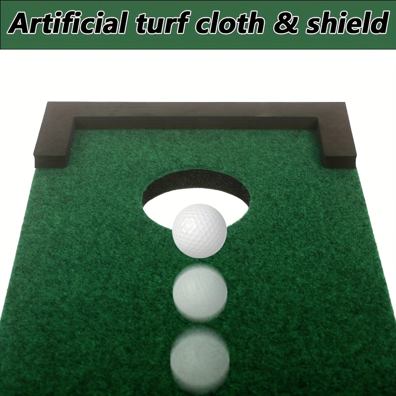 Golf Putting Mat with Non-Slip Base and Baffle Design
