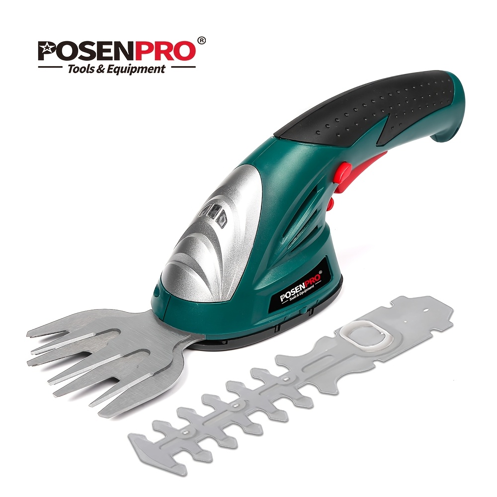 TEMU Tagliasiepi 2 in 1 senza filo, cesoia per portatile ricaricabile con motore in puro rame, protezione di e lame doppie per giardinaggio , del