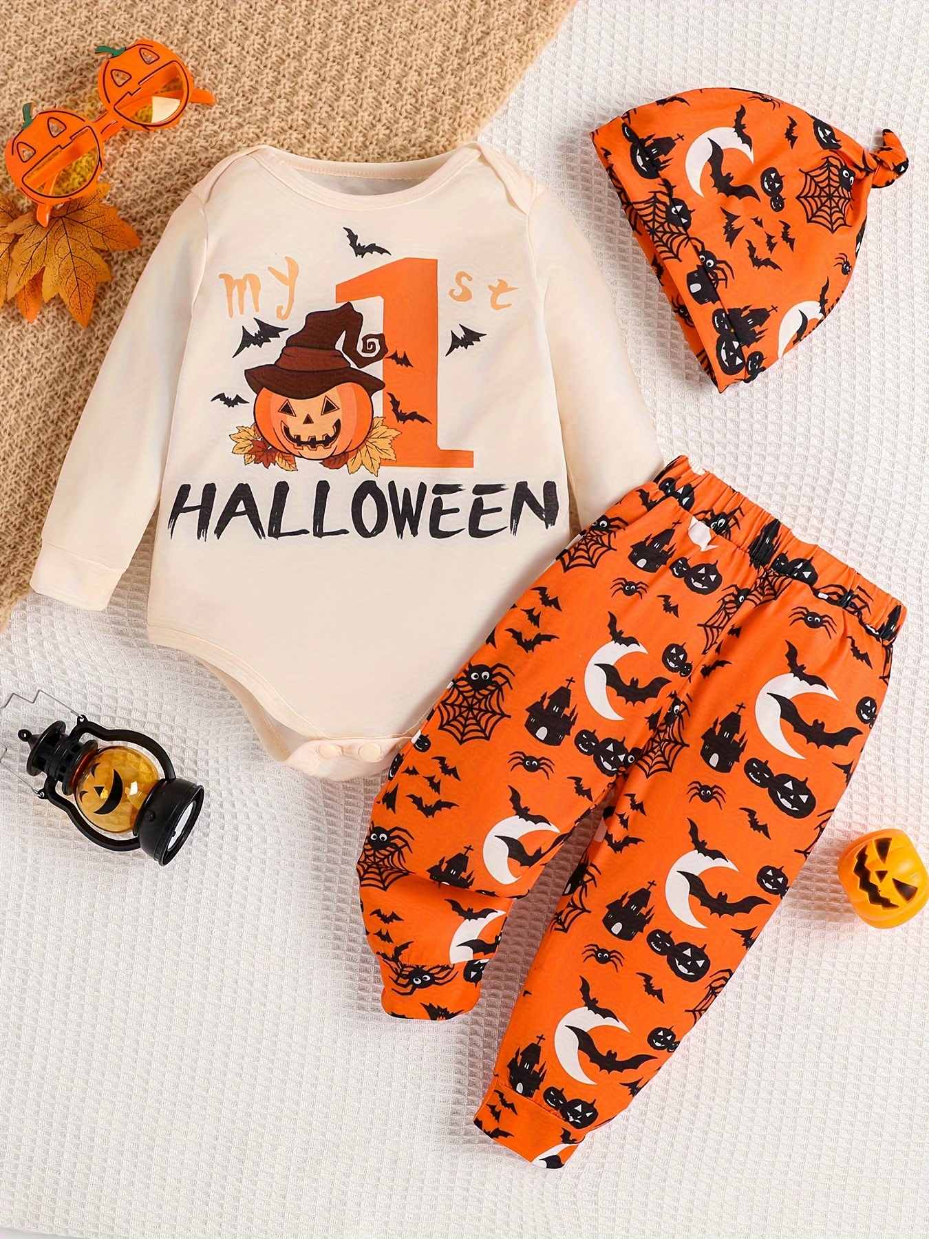 babys first halloween onesie sold on Temu United States