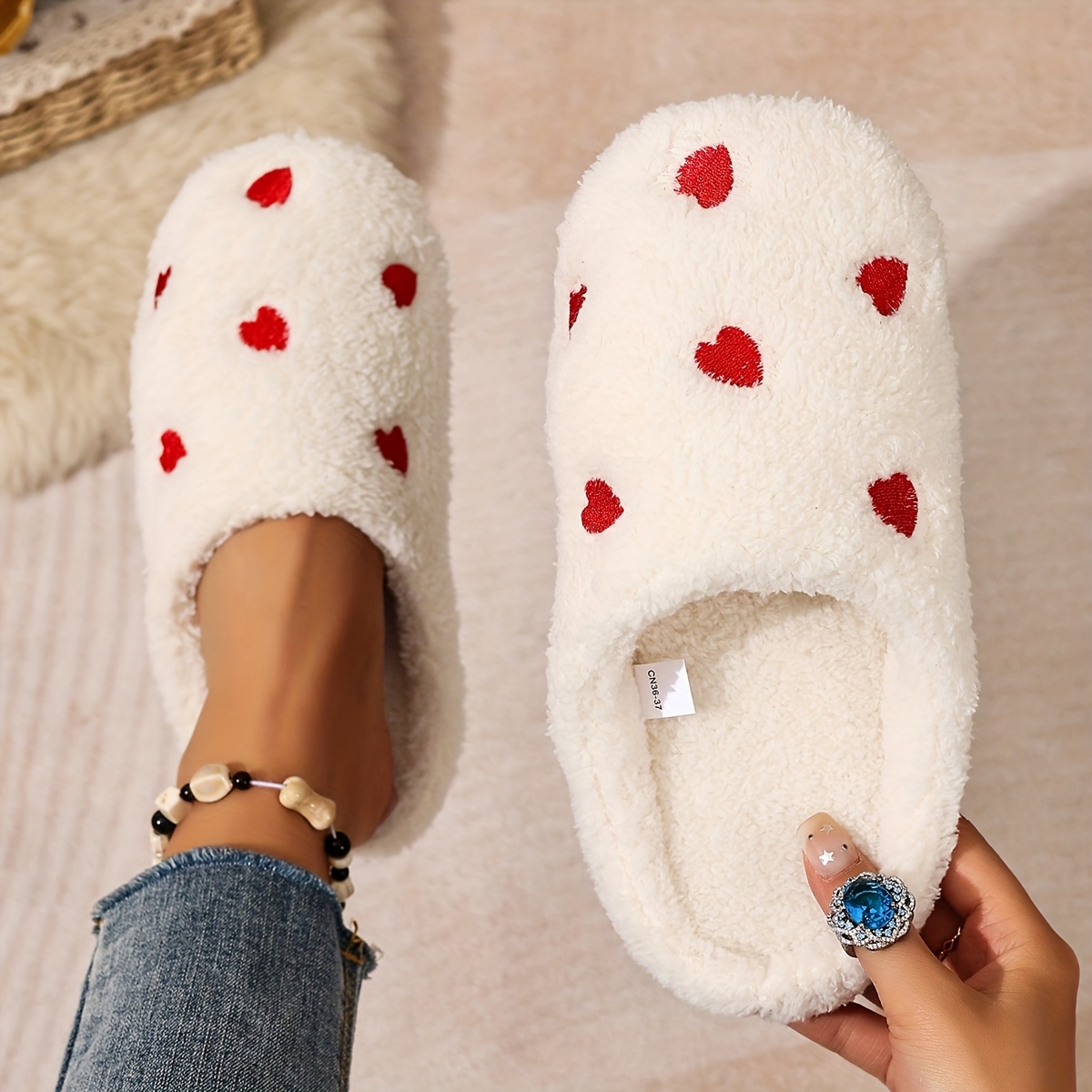 Pantofole Morbide con Suola a Cuore - Pantofole Silenziose - Super Morbide e Leggere - Adatte per Pavimenti o Tappeti, Scarpe da Donna