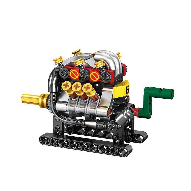 Assembled Mechanical Engine Structure Building Blocks Model