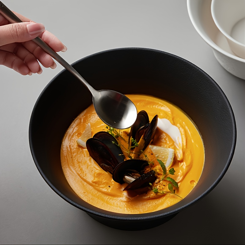 TEMU A Frosted Large Soup Bowl - - Noodle Bowl, Soup Bowl - Essential For Home Kitchen - Practical