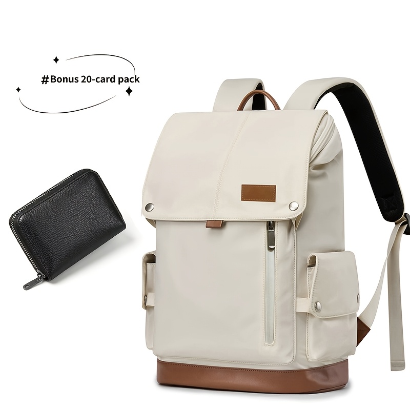 Stylish Casual Backpack for High School Students, Flip-Top Design