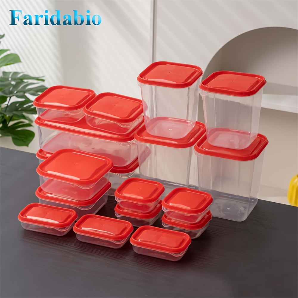 

Faridabio 17-piece Food Storage Container Set - Bpa-free, Washable Plastic Meal Prep Containers & Dry Food Dispensers With - , Uncharged Kitchen Organizers - Dining