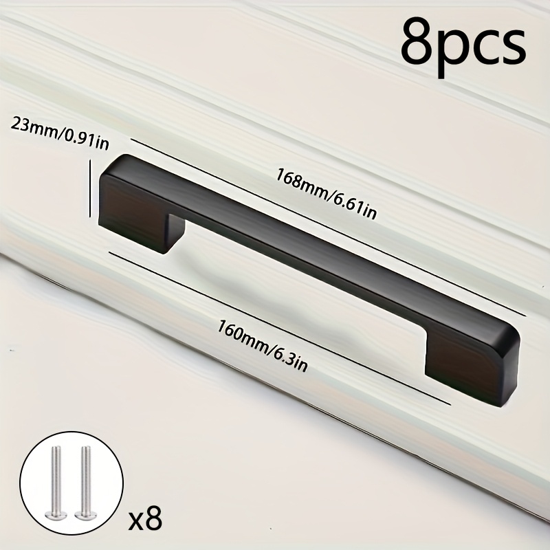 Image of 8pcs Cabinet Hardware Handles, Cabinet Door Handles, Wardrobe Handles, Furniture Handles, Upgrade Your Furniture
