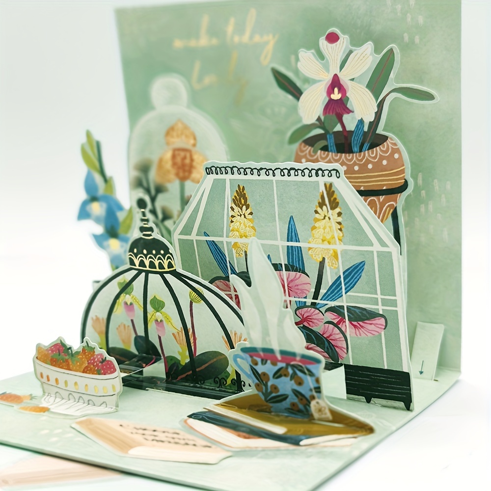 Greenhouse Pop Greeting Card Perfect Birthdays - Temu