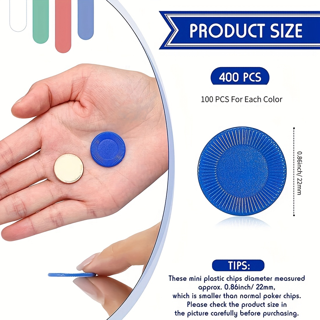 Durable PS Plastic Coin Set, 400pcs for Games