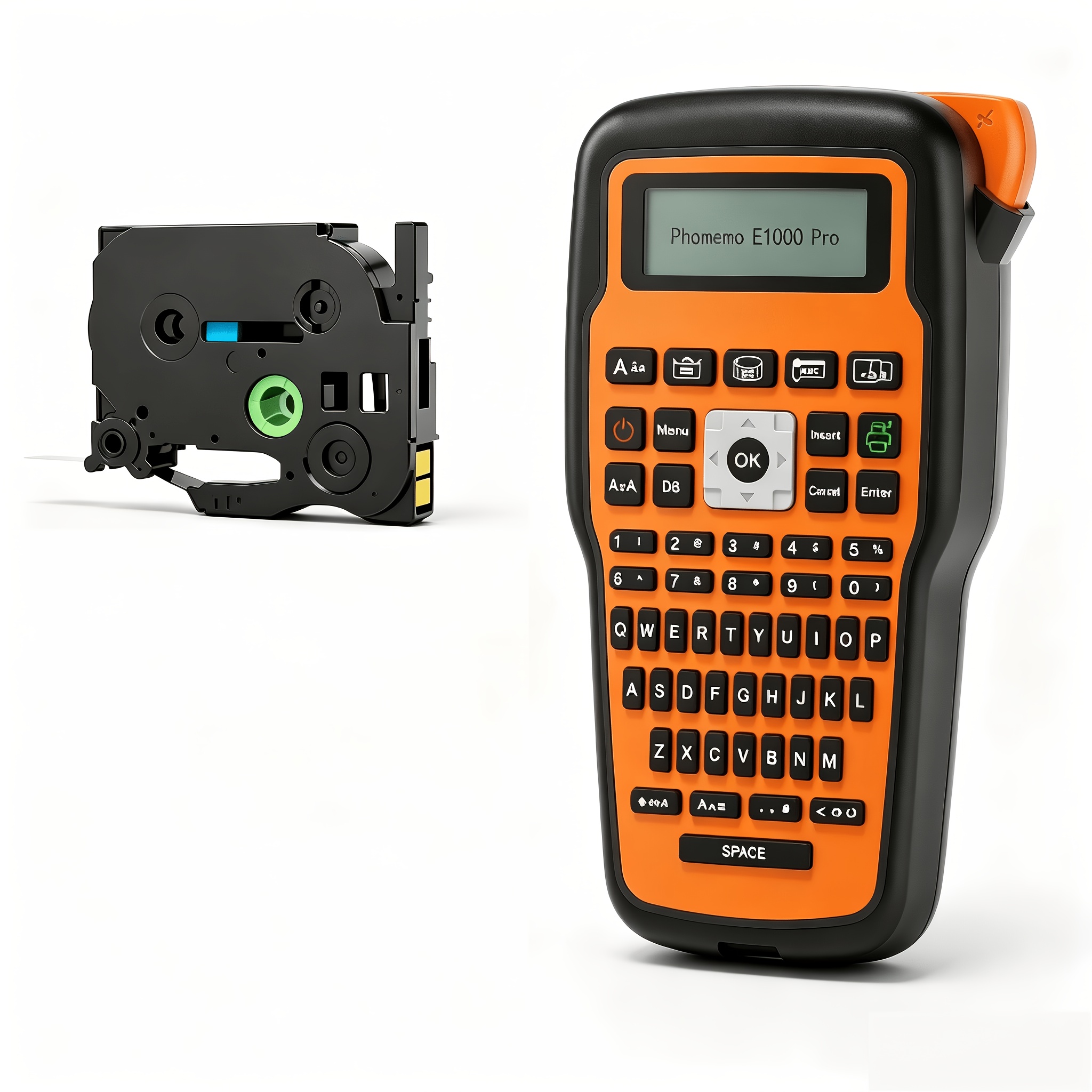 Phomemo Pro Handheld Label Printer, Label Printer, Heat Shrink Tube Label Printer, Equipped With Full Keyboard, Suitable For Industrial And Office , Can Print Labels For Home, Office, Wires, Cables