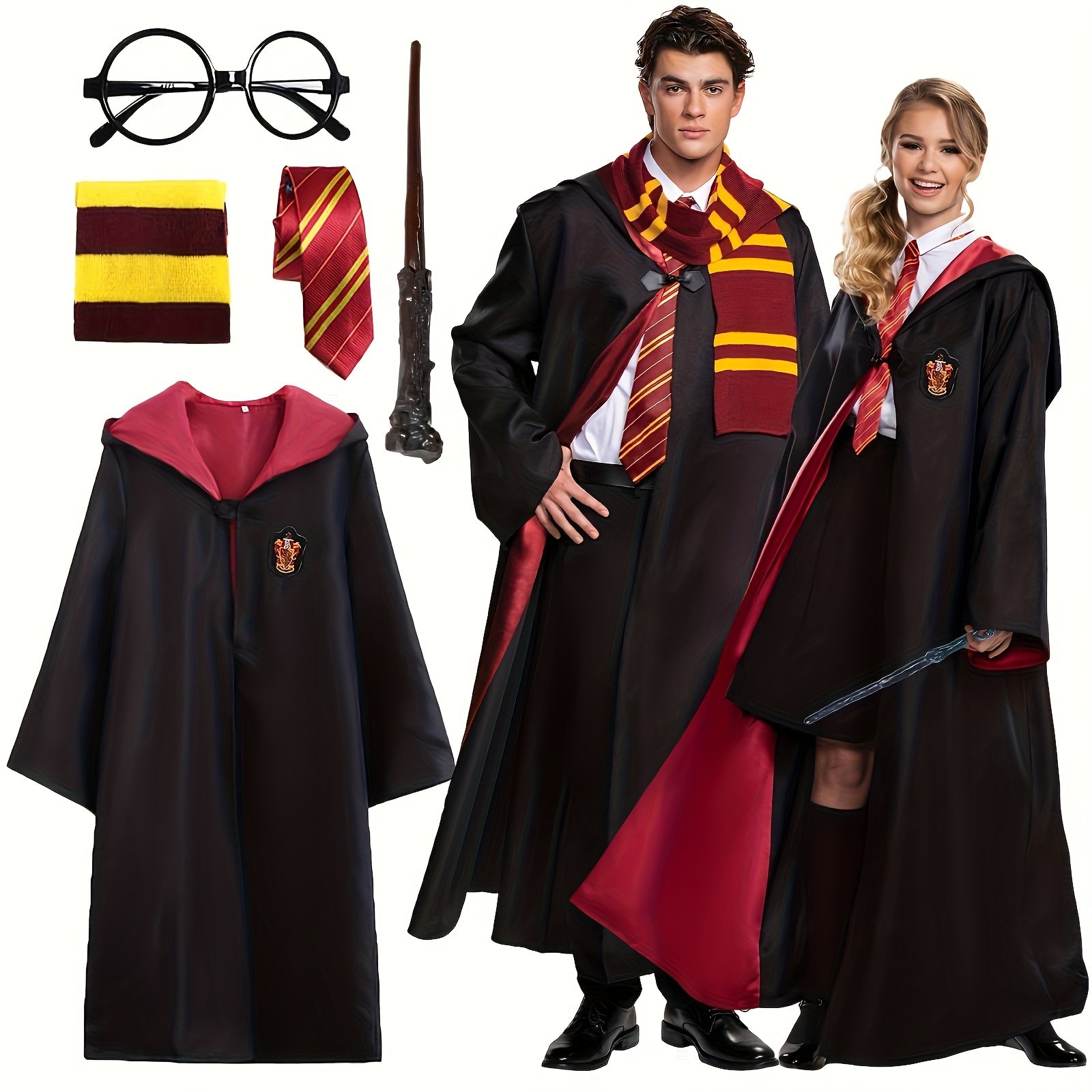 Image of Harry Potter Costumes, Robes, Wands And Hats, Accessories Suitable For , Adults, Men And Women, Halloween, Campus Parties, Festivals, Cosplay Birthday Gifts