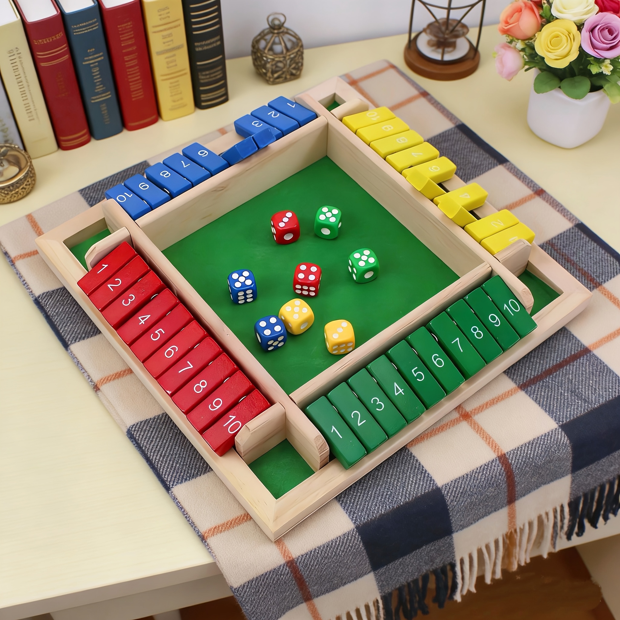 Image of Colorful Flip Game | Wooden Tabletop Game Enhancing And Reaction Skills, Ideal For , Christmas, Halloween, New Year