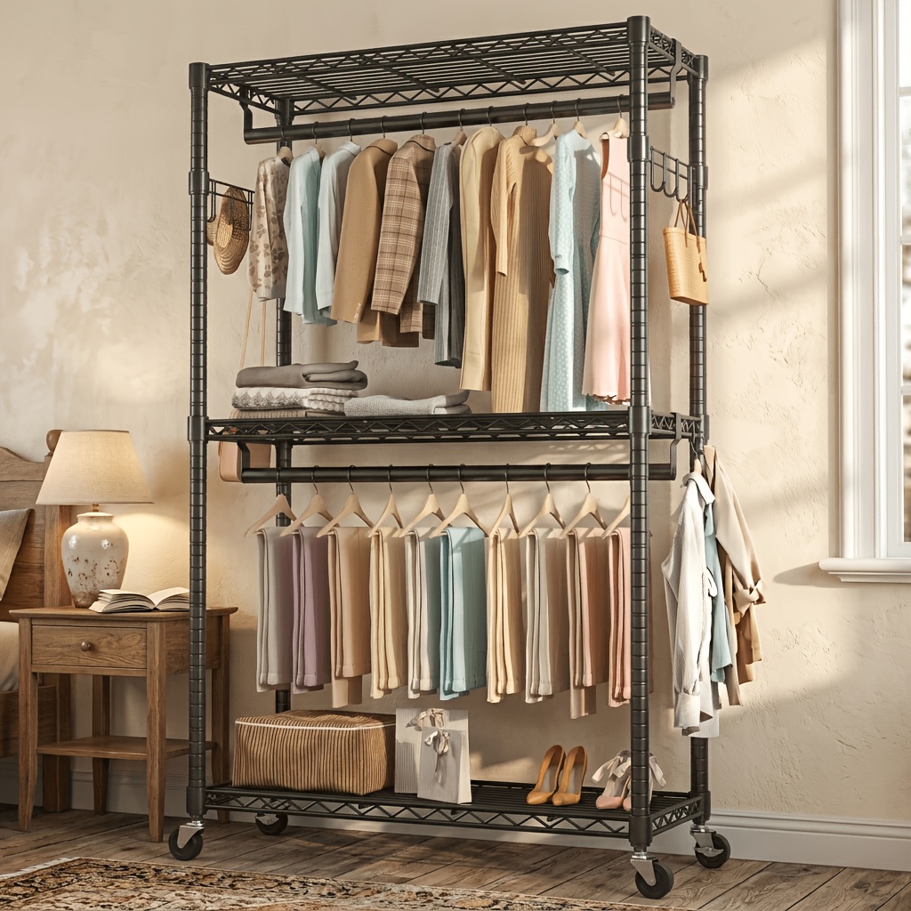racks for hanging clothes sold on Temu United States