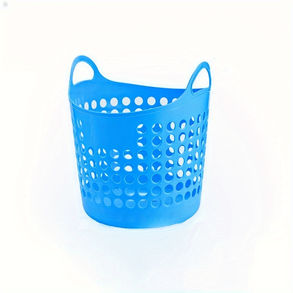 1pc Office Supplies Portable Circle Mesh Storage Basket, Clutter Basket, Desktop Organizer Trash Can, Shelf Baskets