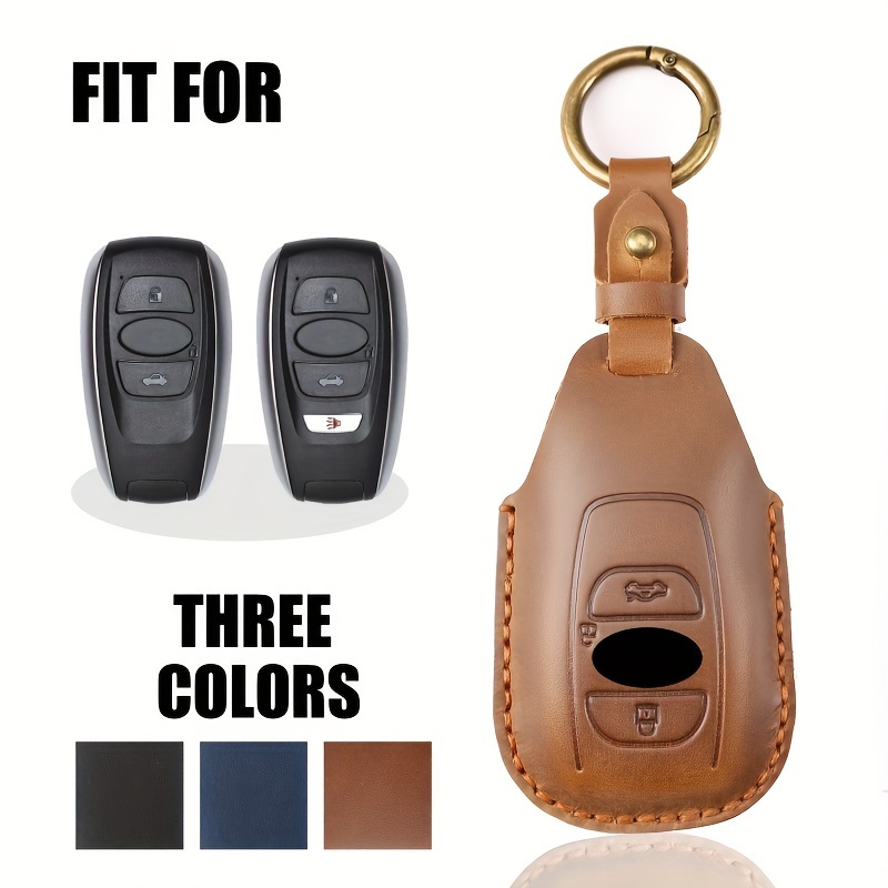 for Subaru Keychain Protective Cover with Keychain s Keychain Vintage Key Pouch 3 4 Buttons Suitable for BRZ Outback Crosstrek Forester WRX Remote Key Vehicle Accessories
