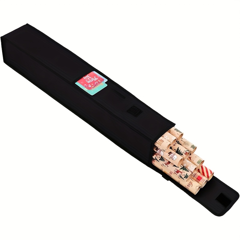 Christmas Gift Wrap Storage Bag - Large 31 Inch Organizer Holds 9 Wrapping Paper Rolls, Features Pockets, Perfect For Holiday Decoration Storage