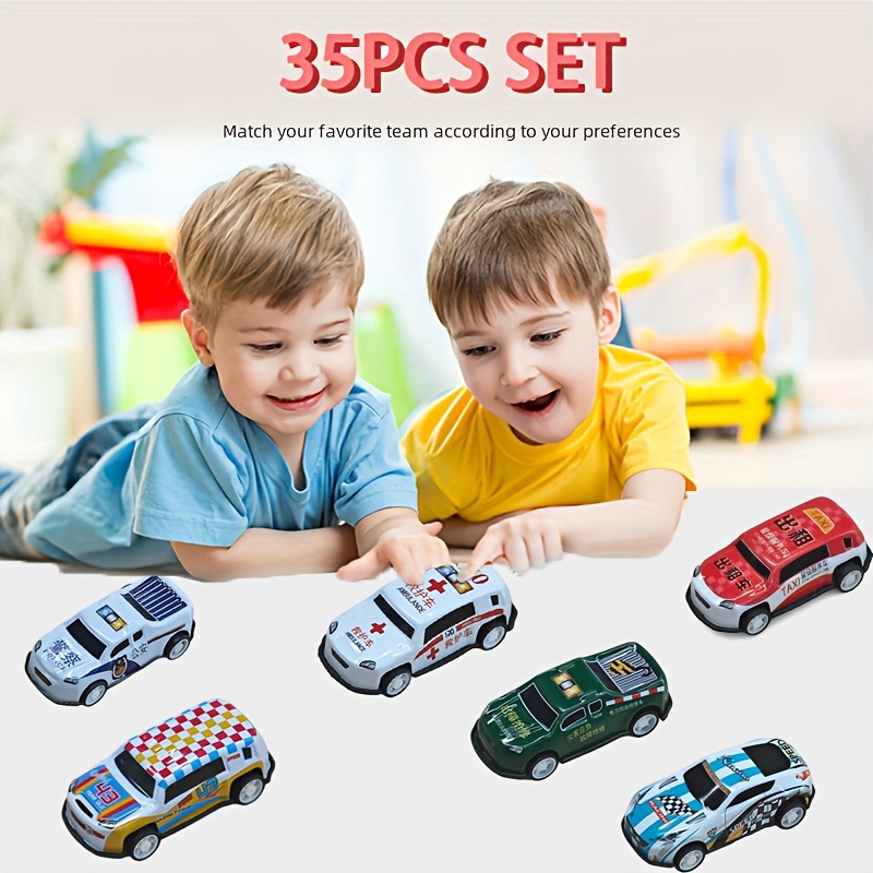 TEMU 35pcs Set Alloy Car Set And Car, , Boys And Toy Car