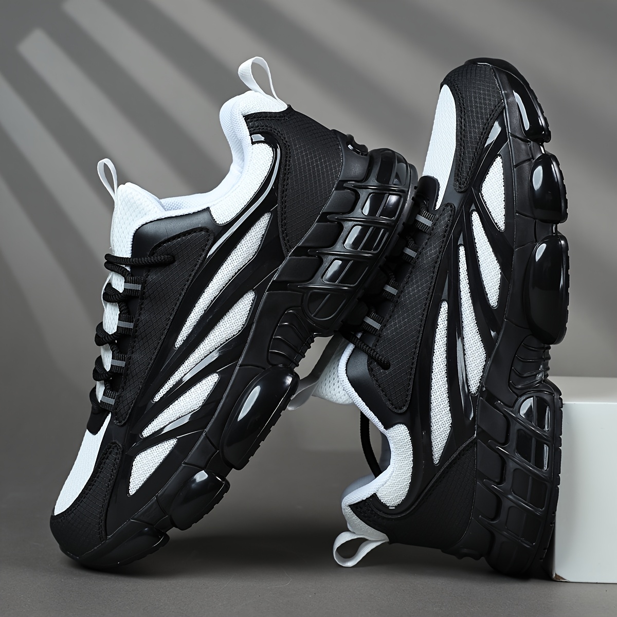 TEMU Sneakers, Men's Low-top Casual Sports Shoes, Stylish Lace-, Suitable For Daily Casual Wear And Sports Activities