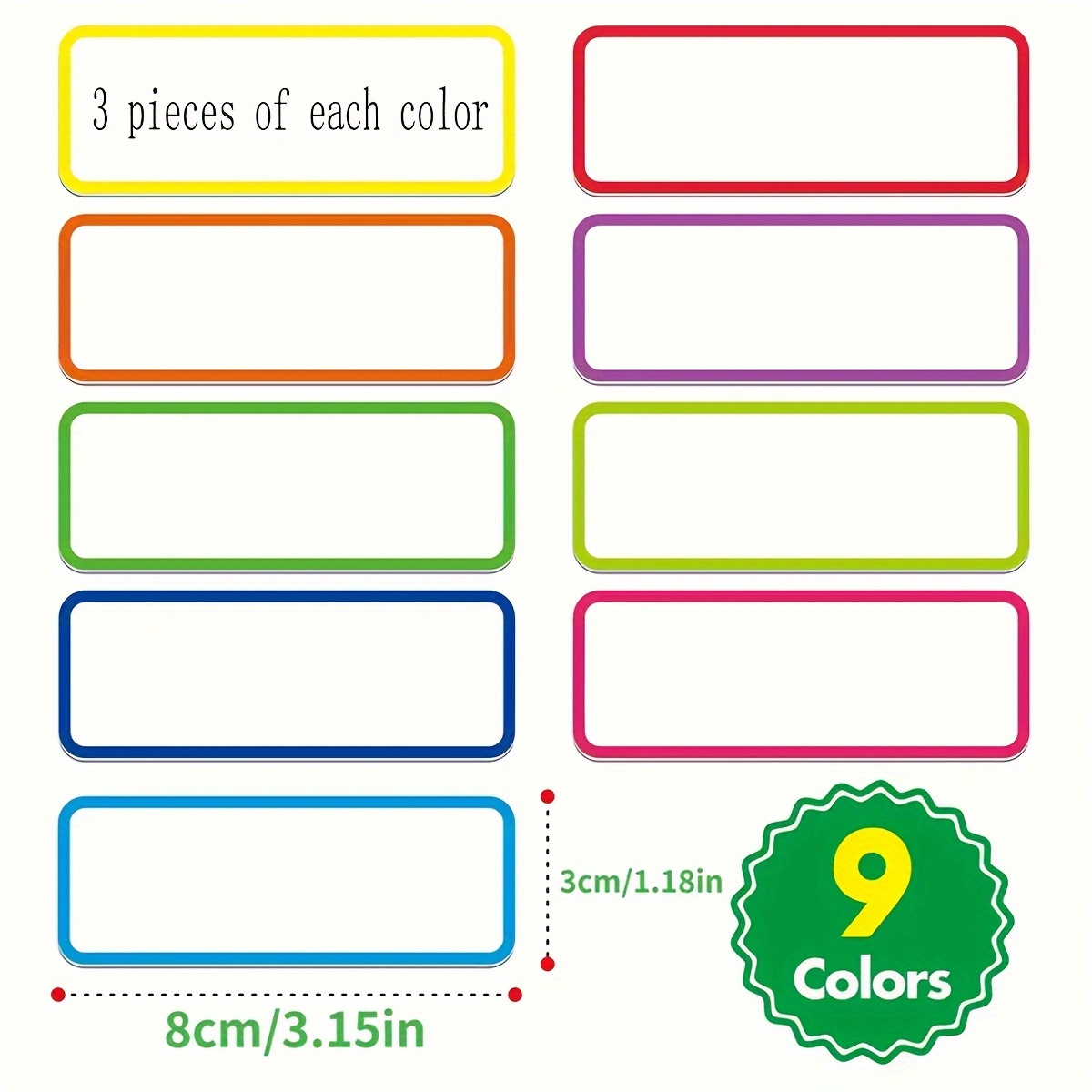 27-pack Erasable Label Board With Dry Erase Markers, Magnetic Dry Erase Stickers For Homework, Refrigerator Notes, Whiteboard Magnetic Stickers For Office And Home, Reusable For Writing