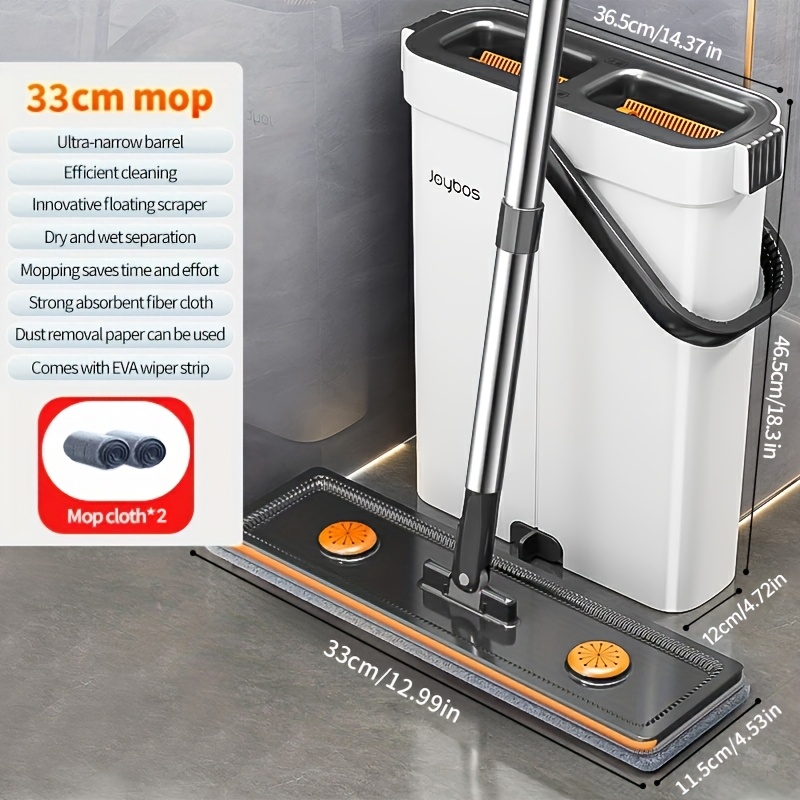 TEMU 33cm/40cm Mop And Bucket With Wringer Dryer Set, Floor Cleaning, Wet And Dry Floor Dust Mop, Home Floor Cleaning System, For , Recommended For
