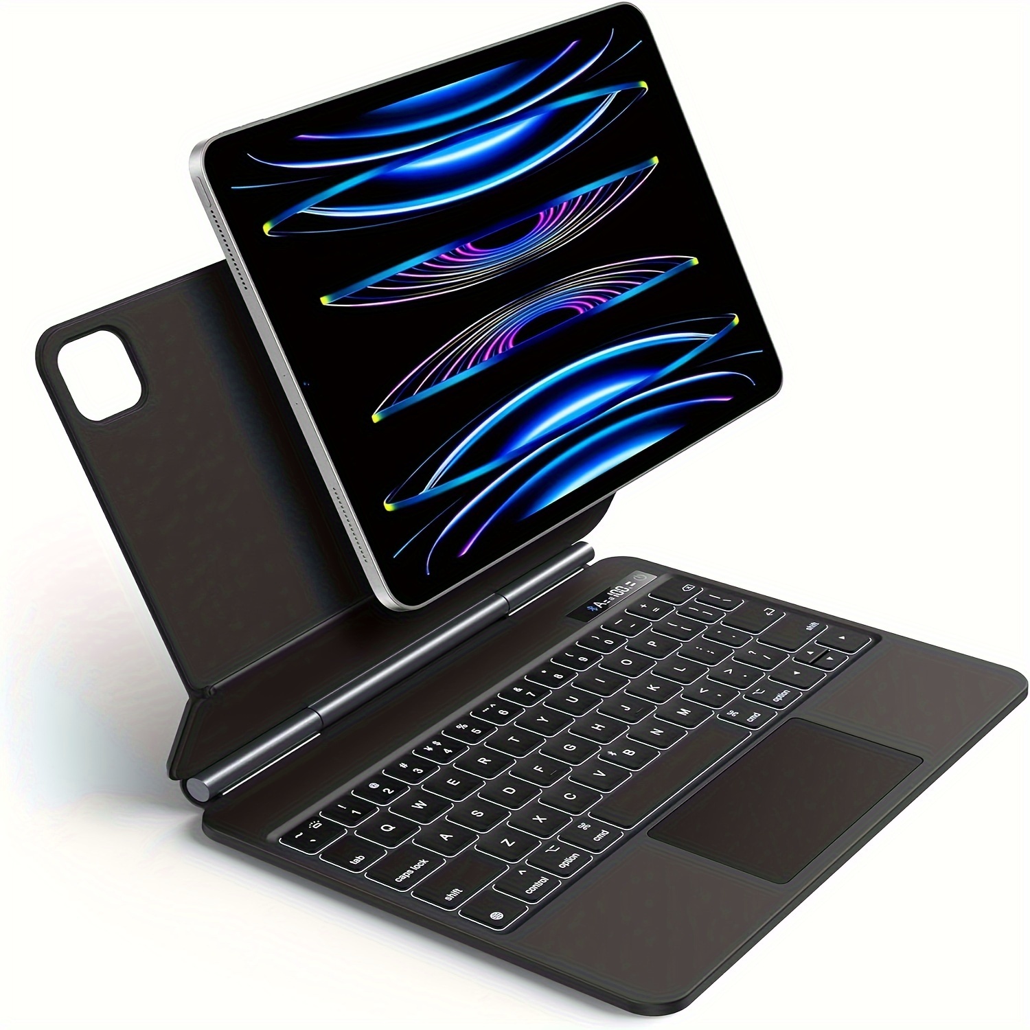GOOJODOQ Magnetic Keyboard For IPad Air 11-inch M2 2024 & IPad Pro 11 Inch 4th 3rd 2nd 1st Gen 2022,iPad Air 5th 4th Gen 10.9",Click-Anywhere Trackpad With 7 Color Backlit Floating Keyboard-Black