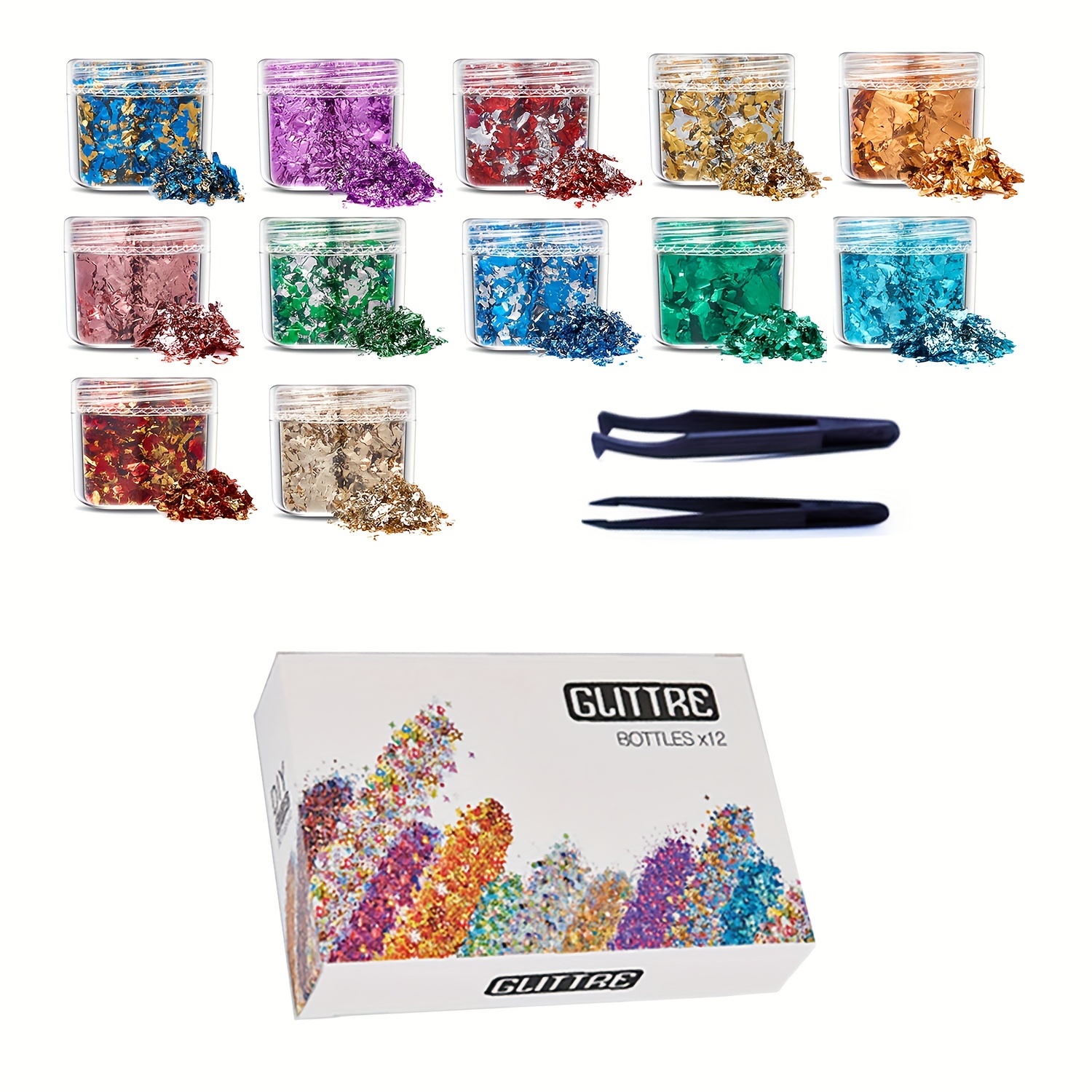 colorful gold foil 12 bottle gold plated foil box set metal Temu