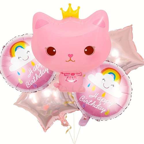 Set Di 9 Decorazioni Per Feste Con Fiocco Rosa – Centrotavola A Tema Principessa Per Compleanno, Battesimo O Baby Shower