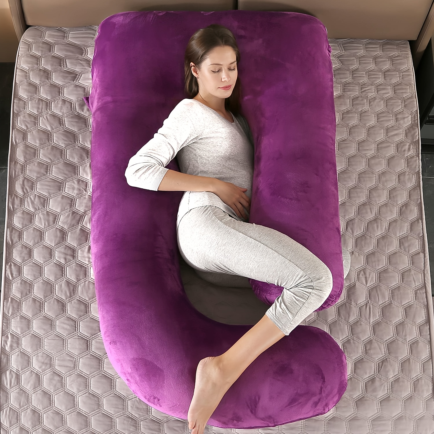 70*130CM Pregnant Women U Shape Bedding Cushion Pregnancy Side Sleeper Pillow Fu