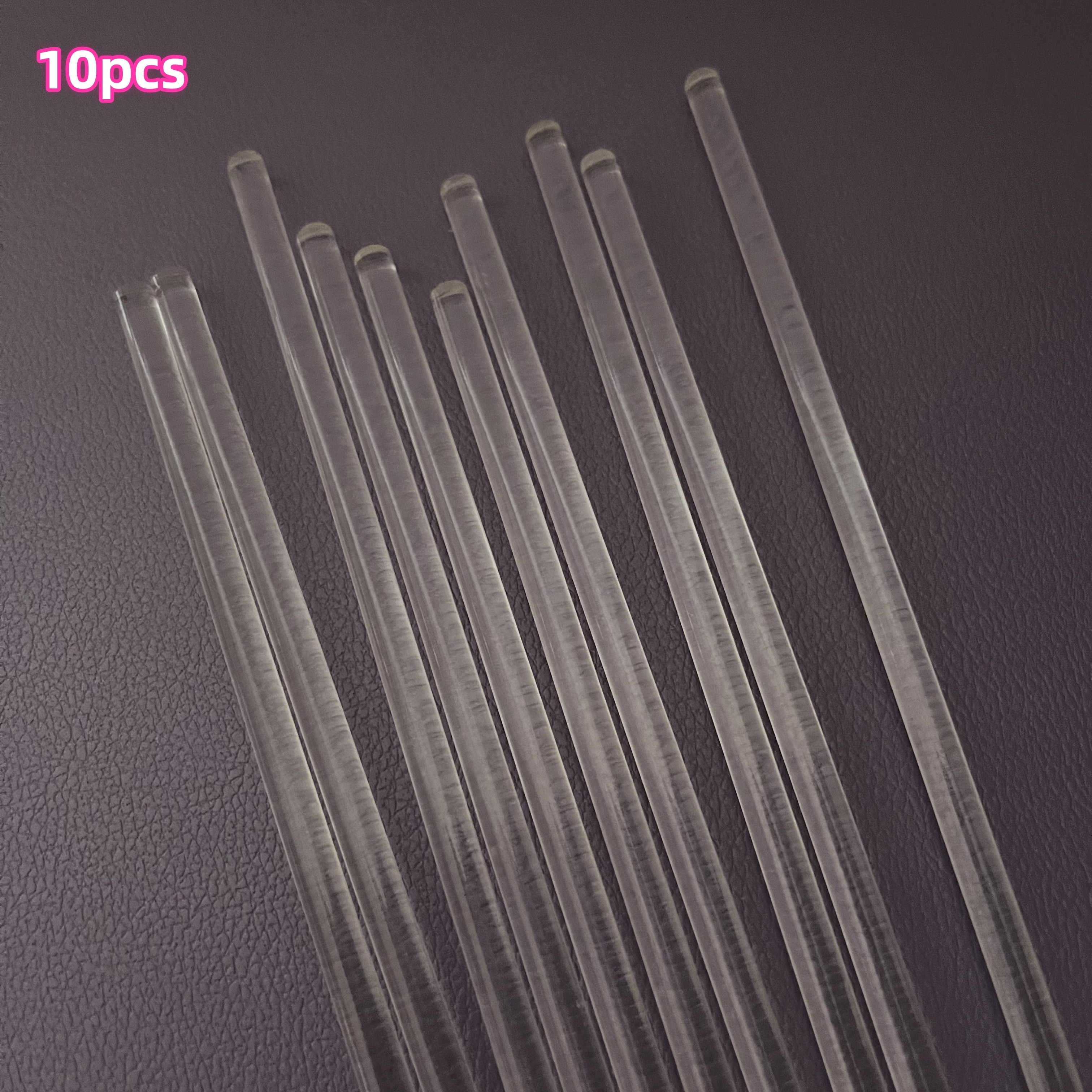 

10pcs Glass Stirring Rods, 7.87in/20cm, For Laboratory Science Experiments - Durable Glass Material