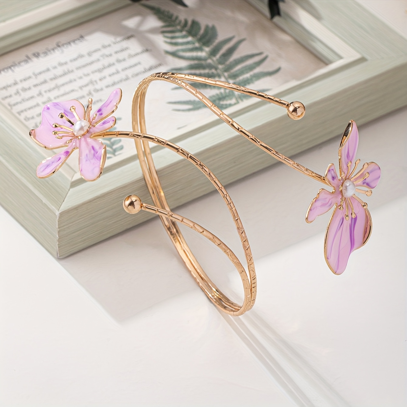 Sweet Floral Drip Bracelet for Women
