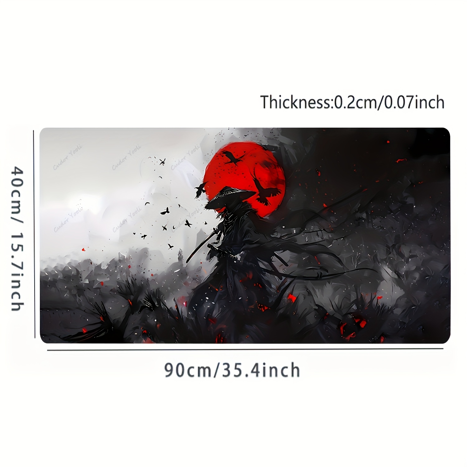 TEMU 1 Alfombrilla Grande de Escritorio para Juegos Anime Japonés y Mouse Pad - Base de Goma Antideslizante, Alfombrilla Rectangular Extra Ancha para