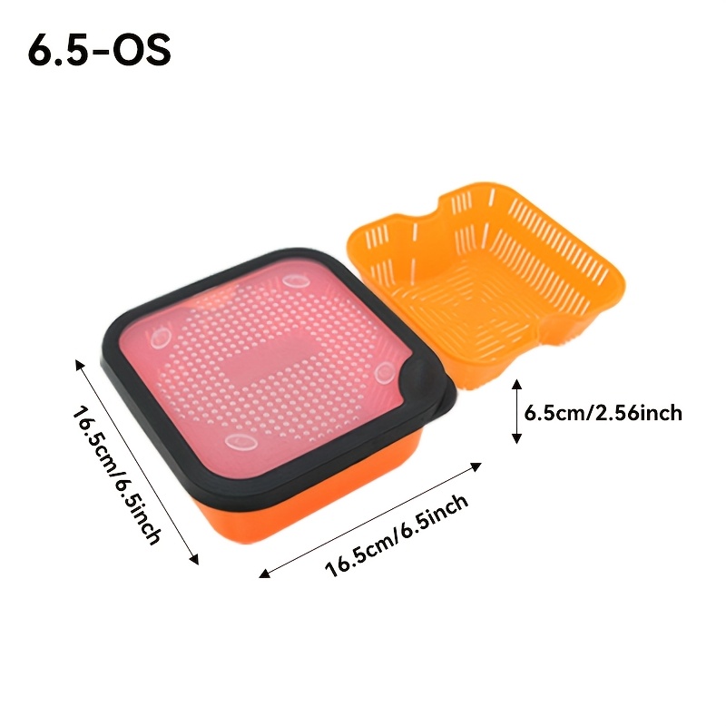 1pc Durable Orange Live With Ventilated Holes - Silicone Seal, Portable Fishing Tackle For Carp & Redworms