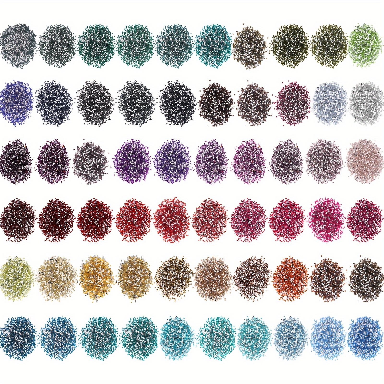 

60000pcs Rhinestones Beads Flat Bottom Round Resin Diamond Beads Diamond Art Replacement Diamonds For Diy Craft Accessories()