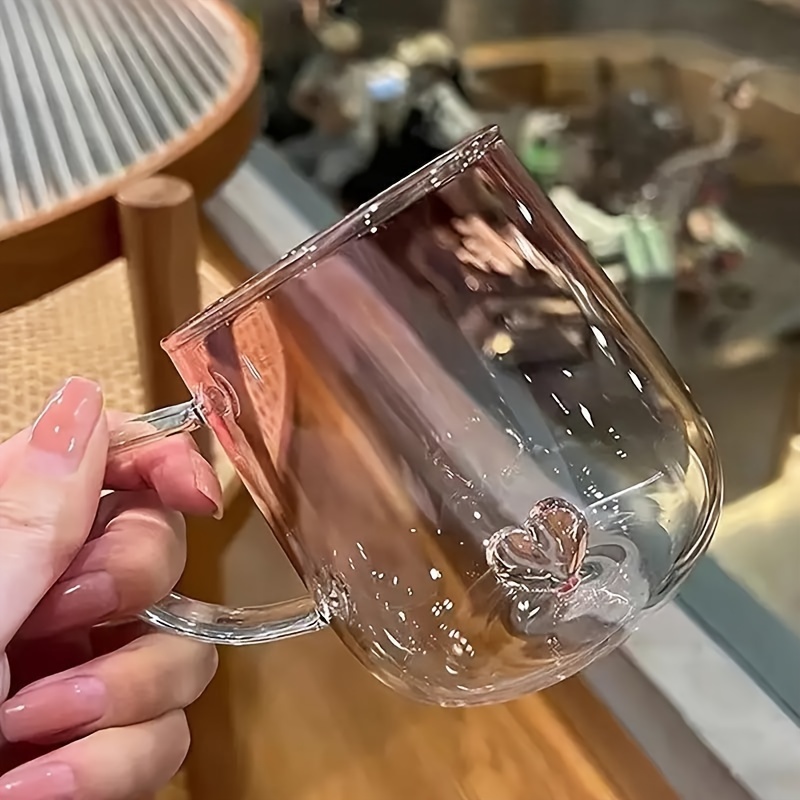 

1pc, Cute Kawaii Cat Coffee Mug, Insulated Double Wall Glass, Multi-purpose Reusable Water Cup, Birthday/christmas Gift