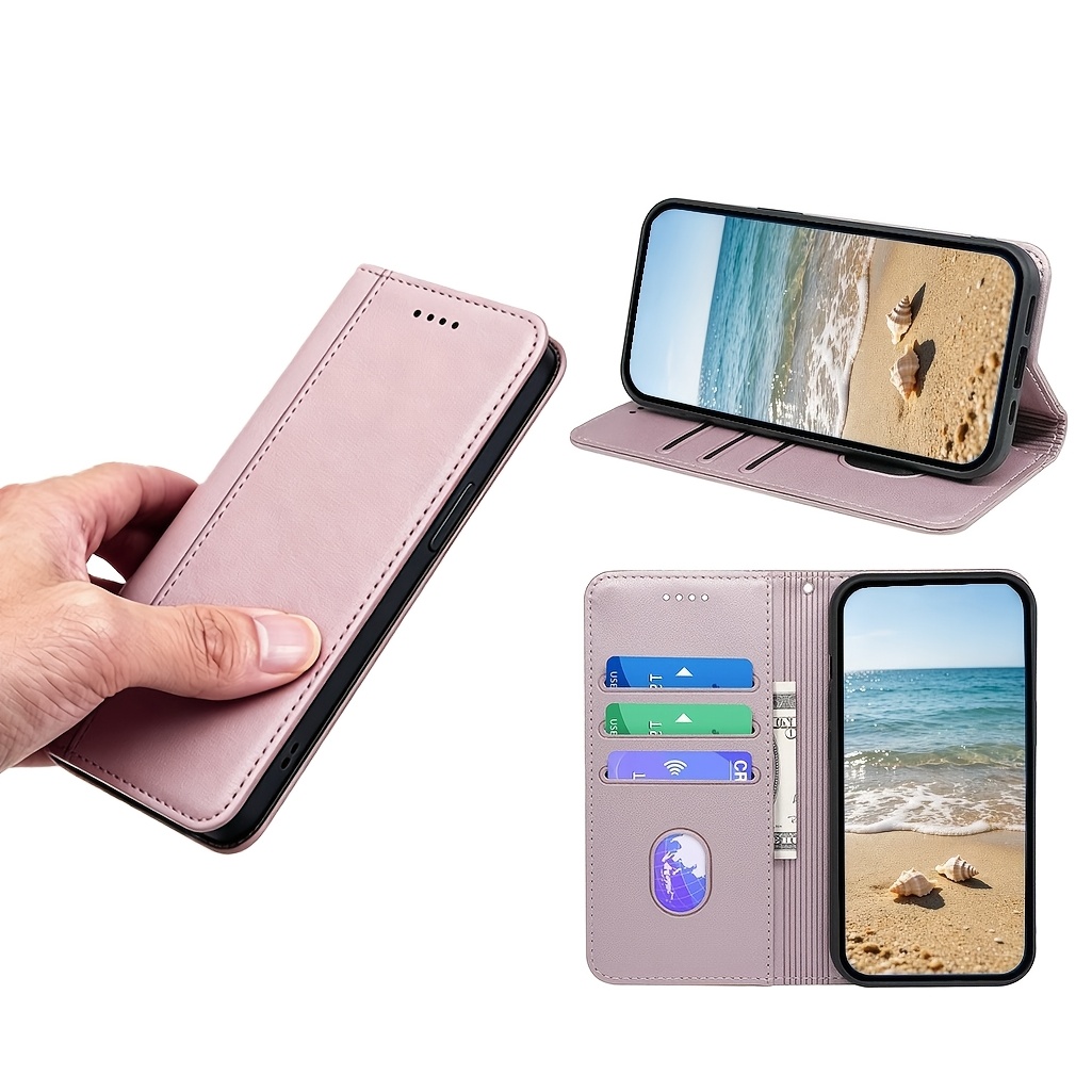 TEMU Phone Case - [for Iphone Phone Case] Compatible With For Iphone 16e Mobile Phone Flip Cover Case, Classic Wallet Shockproof Anti-drop Protection