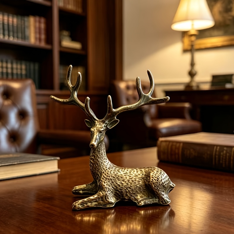 TEMU Metal Elk Ornaments Are Suitable For Window Sills, Desks, And Entrances, Making Them Ideal Decorations And Christmas Gifts