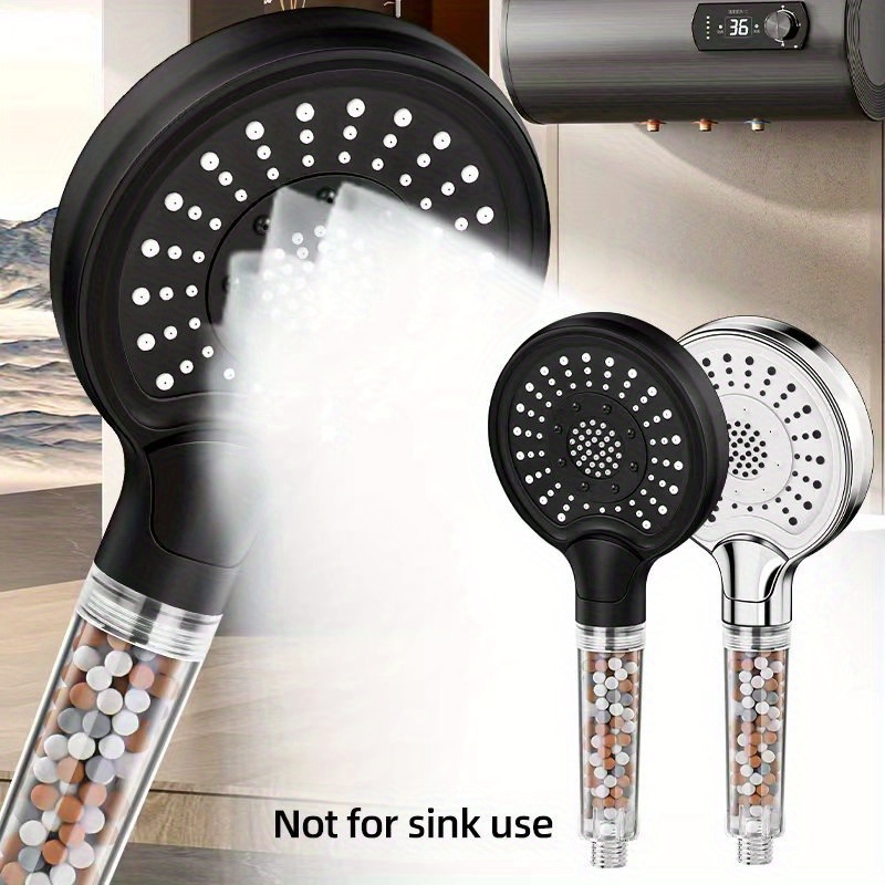 High Pressure Filtered Handheld Shower Head with 6 Spray Modes
