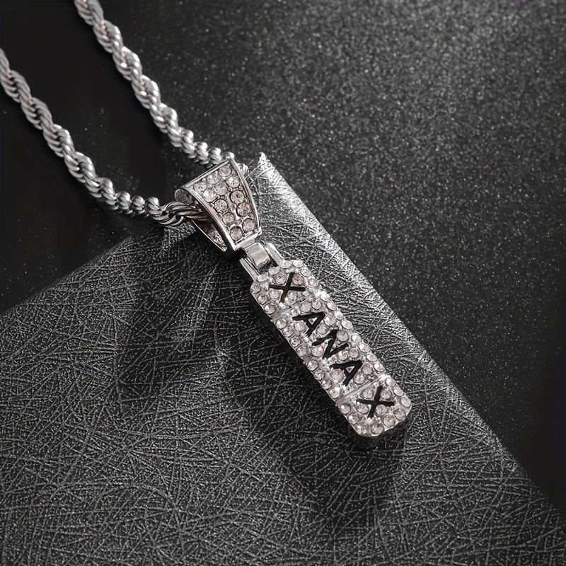 1pc Womens Bohemian Letter Long Pendant Necklace Hip Hop Jewelry