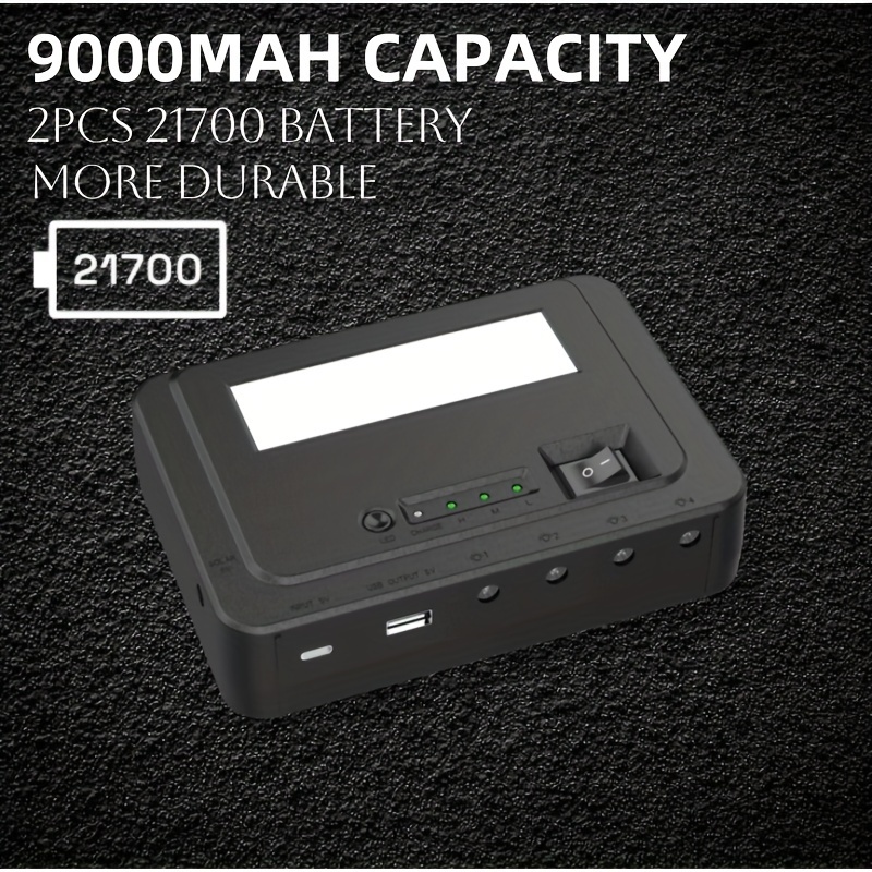 NITEK 9000mAh Solar Generator Kit - Portable, Rechargeable Energy System with USB Charger & LED Light, Durable PET Material - Ideal for Outdoor and Home Use