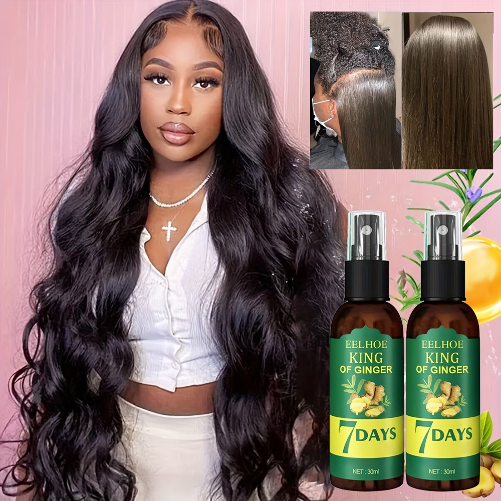 TEMU 2 Box Ginger Spray, Ginger Hair Spray, Hair Care Hair Massage Scalp Hair , Ginger Essential Oil For , With Plant-based Squalane, For Dry Damaged