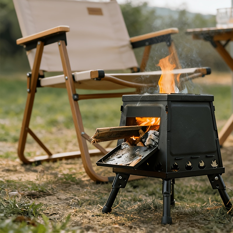 portable folding firewood stove outdoor camping camping - Temu