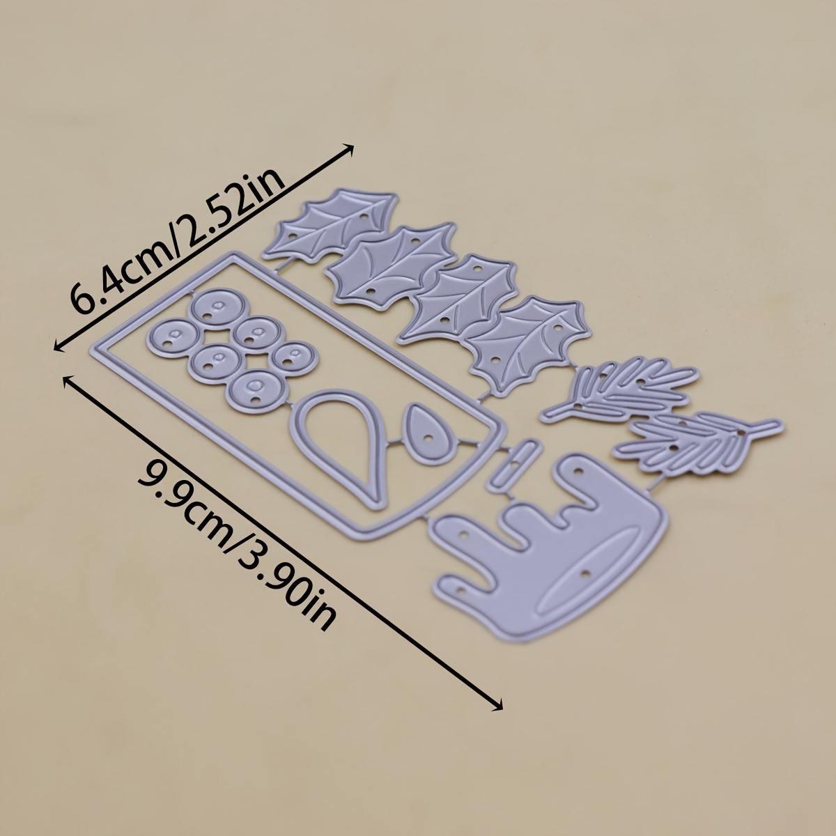 TEMU Christmas Candle Metal Cutting Dies For Photo Albums And Scrapbooking Tools, Including Cutting And Stamping Molds