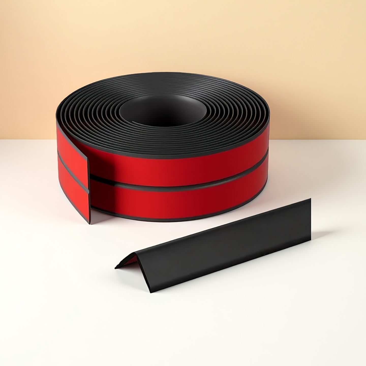 TEMU 78.74-inch Self-adhesive Flexible Corner Protector - Durable Rubber, Furniture Edge Guard, , White, Prevents Wall Damage, Ideal For Home Or