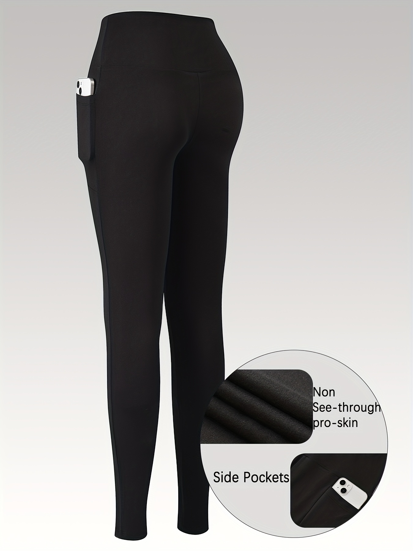 3 Pack Leggings Super Macias com Bolsos para Mulheres 2