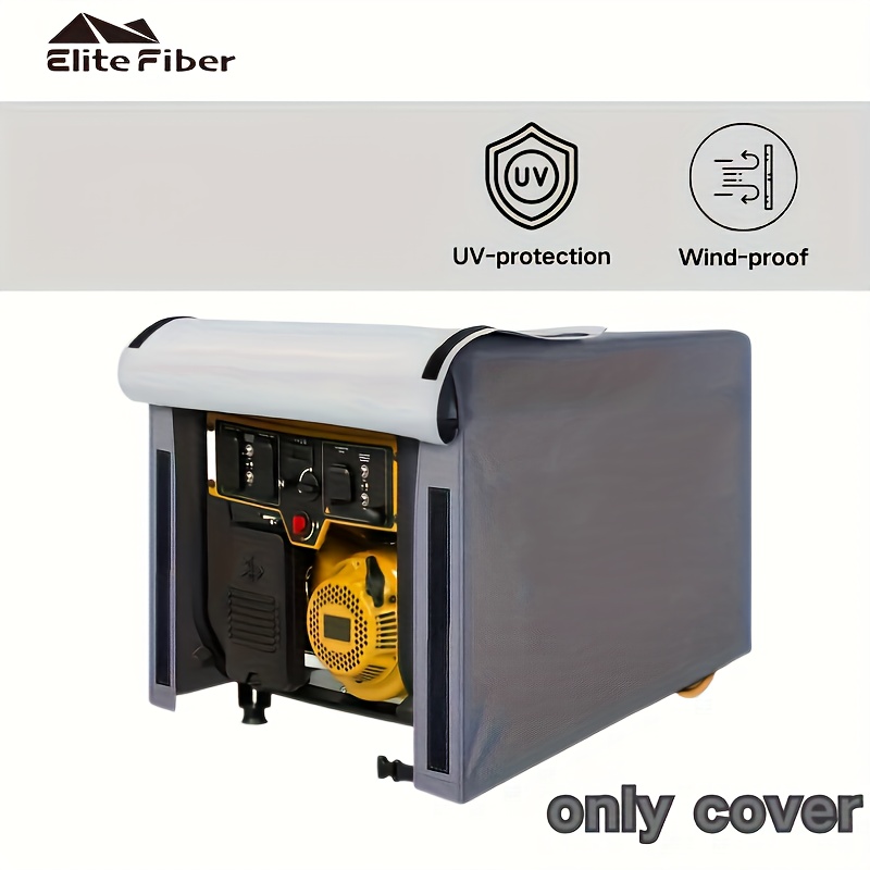 сверхпрочный чехол для генератора, подходит для портативных генераторов мощностью от 5000 до 10000 ватт, изготовлен из устойчивого к разрывам полиэстера 420d с кулиской, ветрозащитной пряжкой и Детали 1