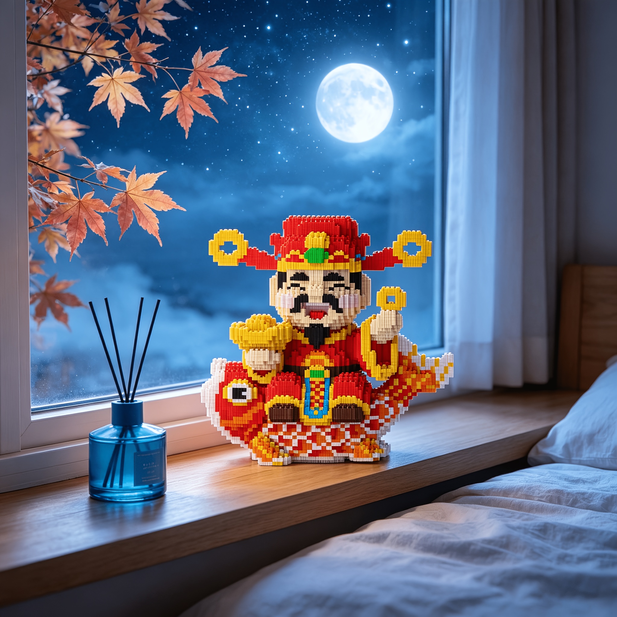 Koi God 3D Stereoscopic Building Block Ornament, Unique Decor