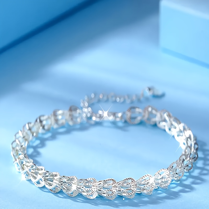 TEMU Elegante bracciale a catena con petali di rame per donna, color , versatile per l'uso e le feste, come regalo Valentino, per .