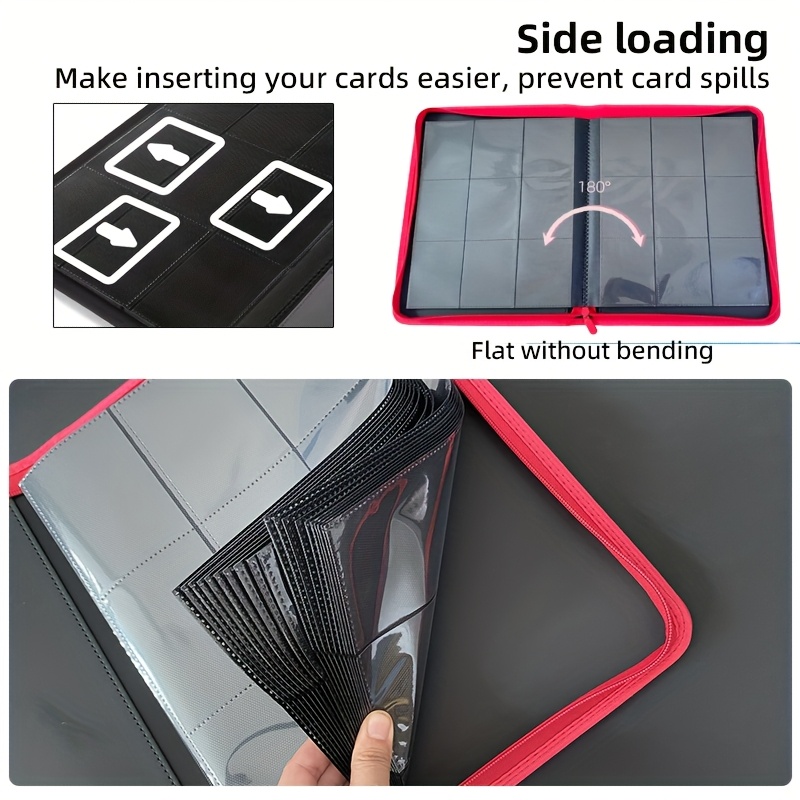 360 pocket binder trading card binder zipper album - Temu Bahrain