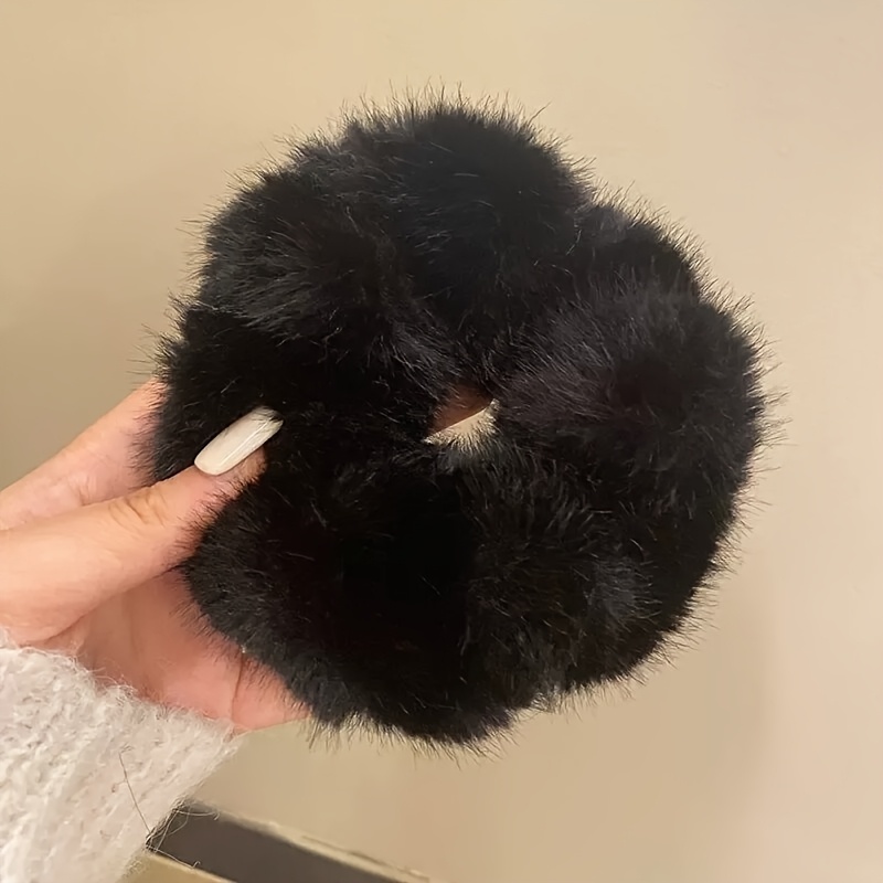 1pc Of Autumn And Winter Mink Plush Hair Tie, Vintage And Elegant Headband For Adults, Women's Hair Hoop With High Elasticity
